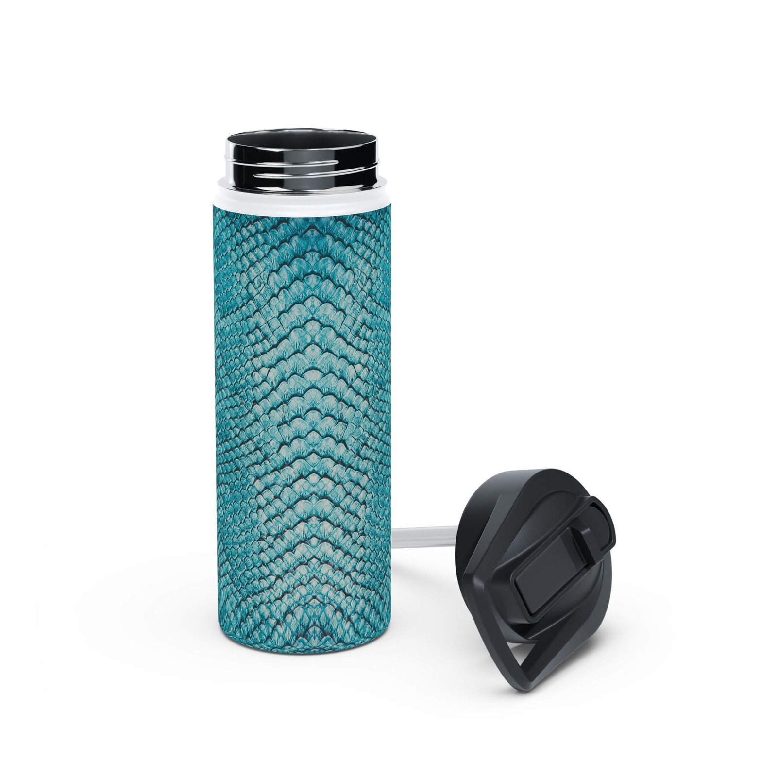 Teal Snakeskin Stainless Steel Tumbler - Image 2