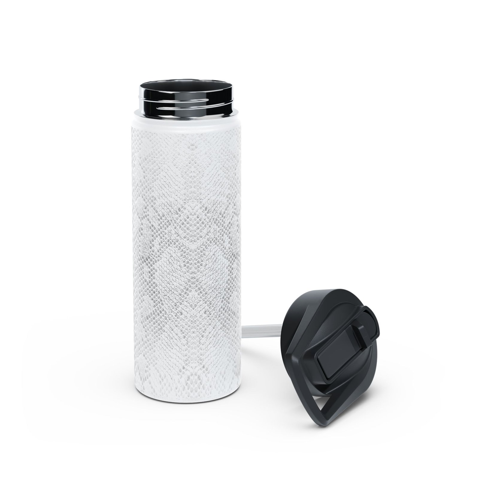 White Snakeskin Stainless Steel Tumbler - Image 2