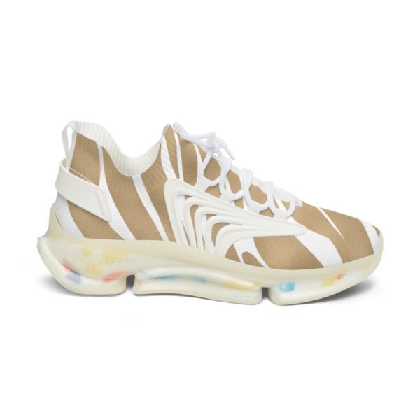 Beige Zebra Print Mesh Sneakers - Image 3