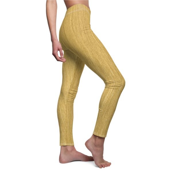 Leggings - Vertical Gold Print - Image 3
