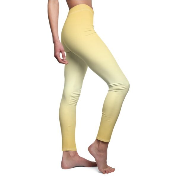 Gold Ombre Soft Suede Feel Leggings - Image 3
