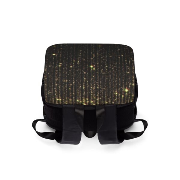Backpack - Black & Gold Sparkle Graphic - Image 3