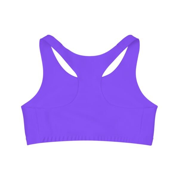 Purple Seamless Moisture Wick Sports Bra - Image 2