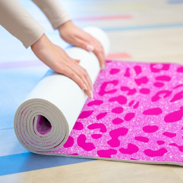 Pink Cheetah Soft Foam Yoga Mat - Image 3