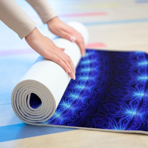 Blue Mandela Soft Foam Yoga Mat - Image 3