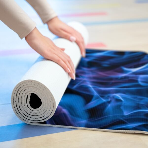 Blue Flames Soft Foam Yoga Mat - Image 3
