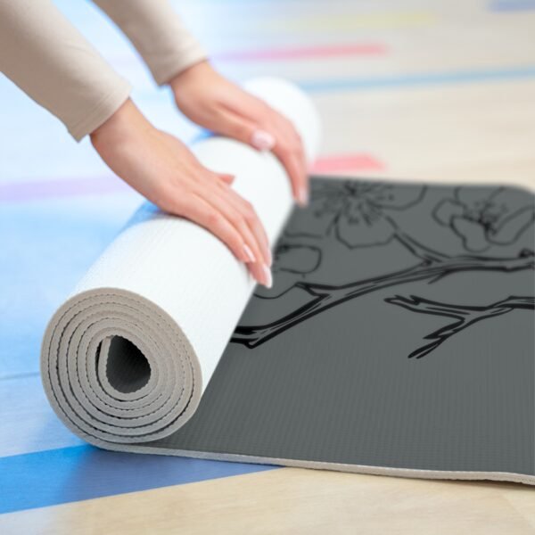 Cherry Blossom Sketch Soft Yoga Mat - Image 2