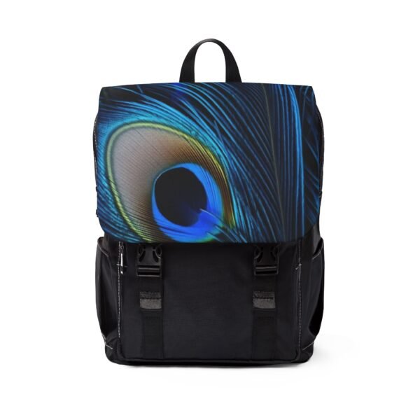 Peacock Feather Canvas Backpack