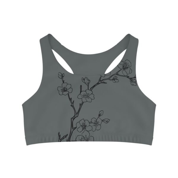 Cherry Blossom Sketch Seamless Sports Bra