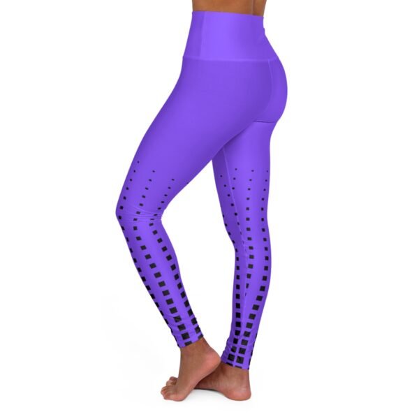 Purple Geo Graphic Yoga Leggings - Image 2