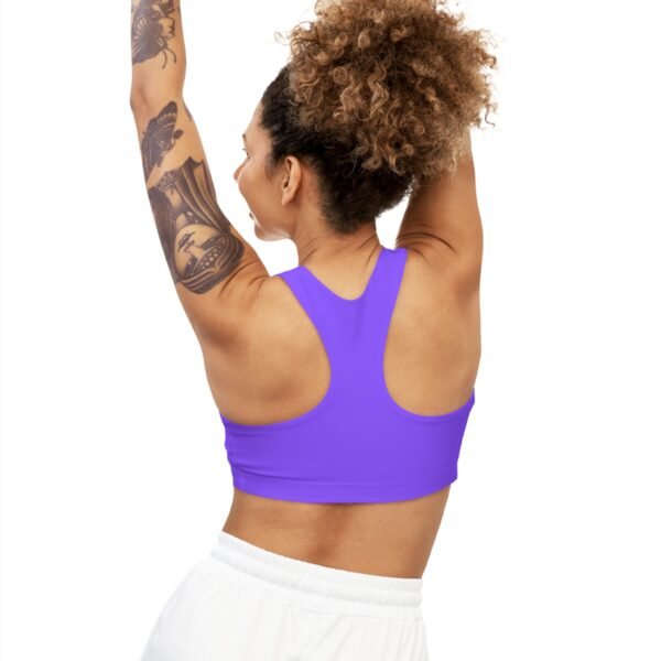 Purple Seamless Moisture Wick Sports Bra - Image 4