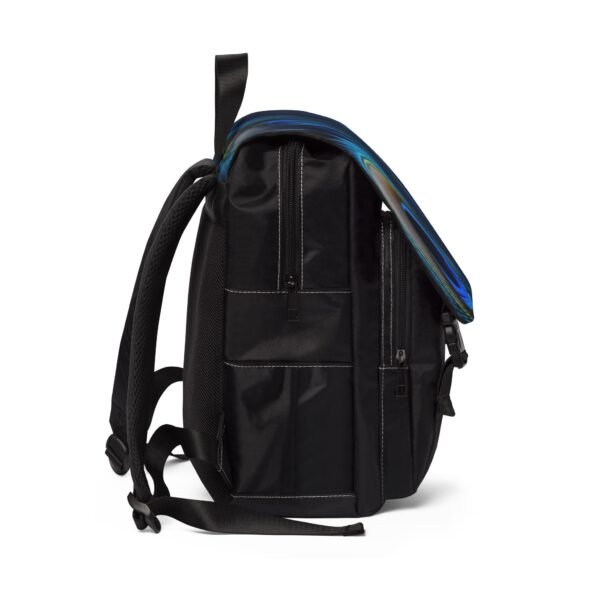 Peacock Feather Canvas Backpack - Image 2