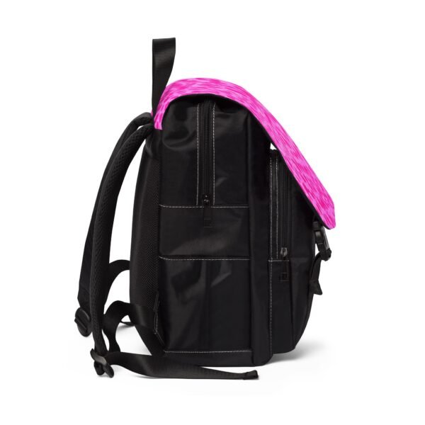 Pink Cheetah Print Canvas Gym Backpack - Image 2